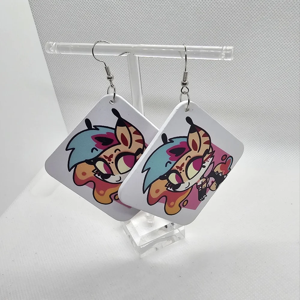 Hazbin Hotel Helluvaboss Earrings! Egg Bois‎ Fat Nuggets Queen Bee Fizz Handmade